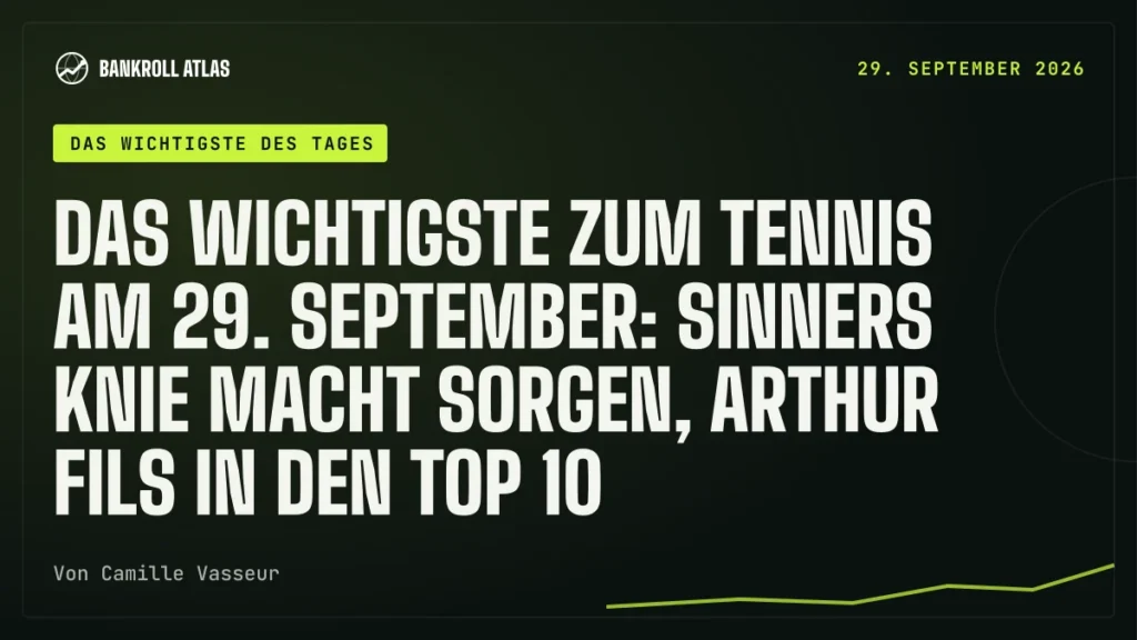 Das Wichtigste zum Tennis am 29. September: Sinners Knie macht Sorgen, Arthur Fils in den Top 10