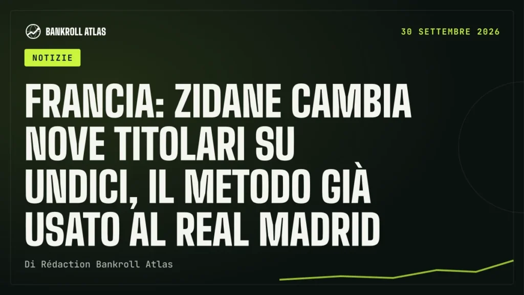 Francia: Zidane cambia nove titolari su undici, il metodo già usato al Real Madrid