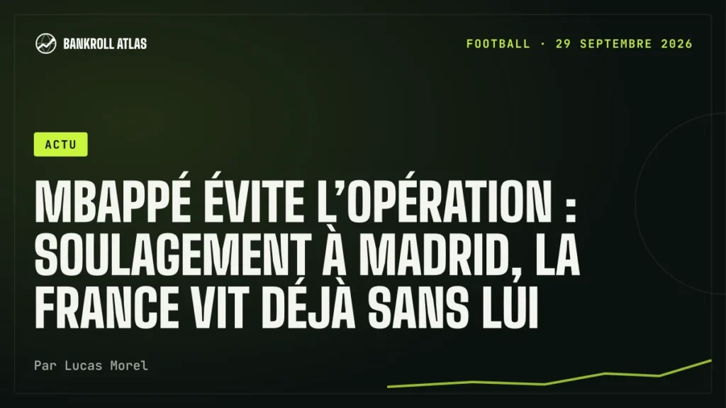 Mbappé évite l’opération : soulagement à Madrid, la France vit déjà sans lui