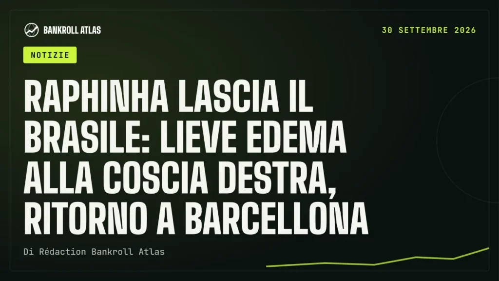 Raphinha lascia il Brasile: lieve edema alla coscia destra, ritorno a Barcellona
