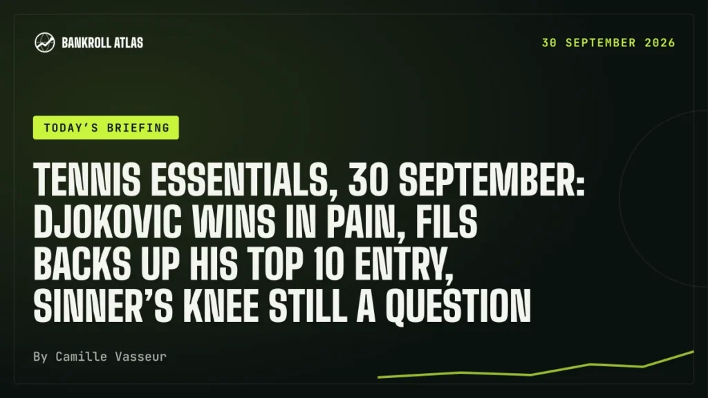 Tennis essentials, 30 September: Djokovic wins in pain, Fils backs up his top 10 entry, Sinner’s knee still a question