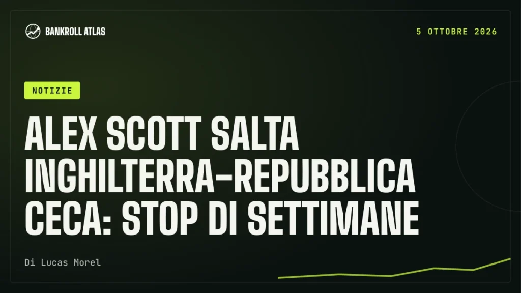 Alex Scott salta Inghilterra-Repubblica Ceca: stop di settimane