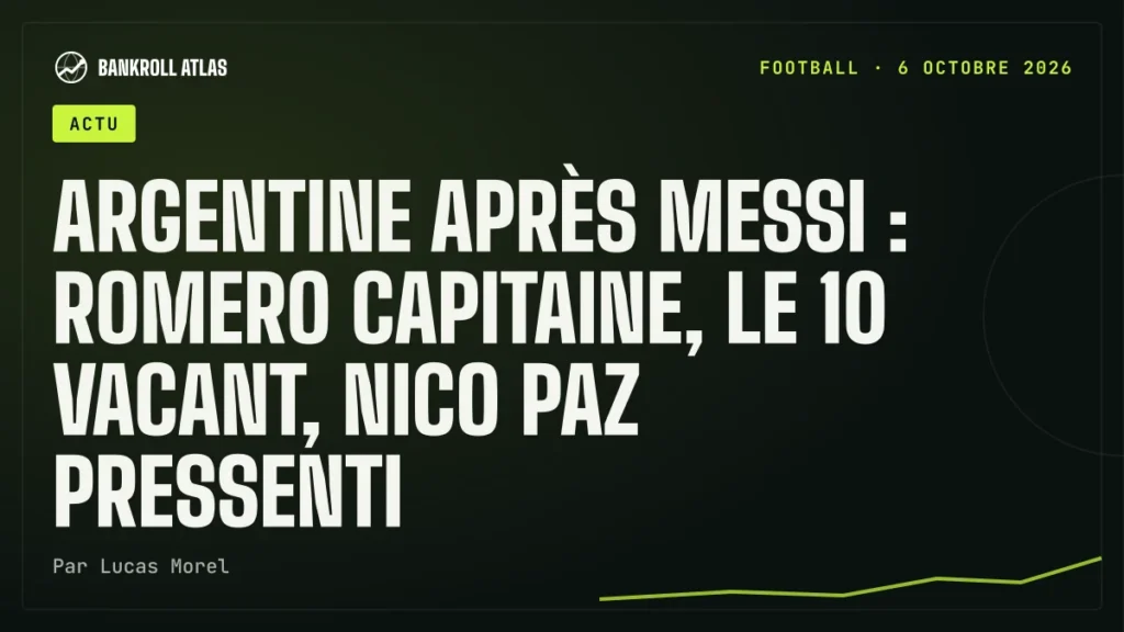 Argentine après Messi : Romero capitaine, le 10 vacant, Nico Paz pressenti