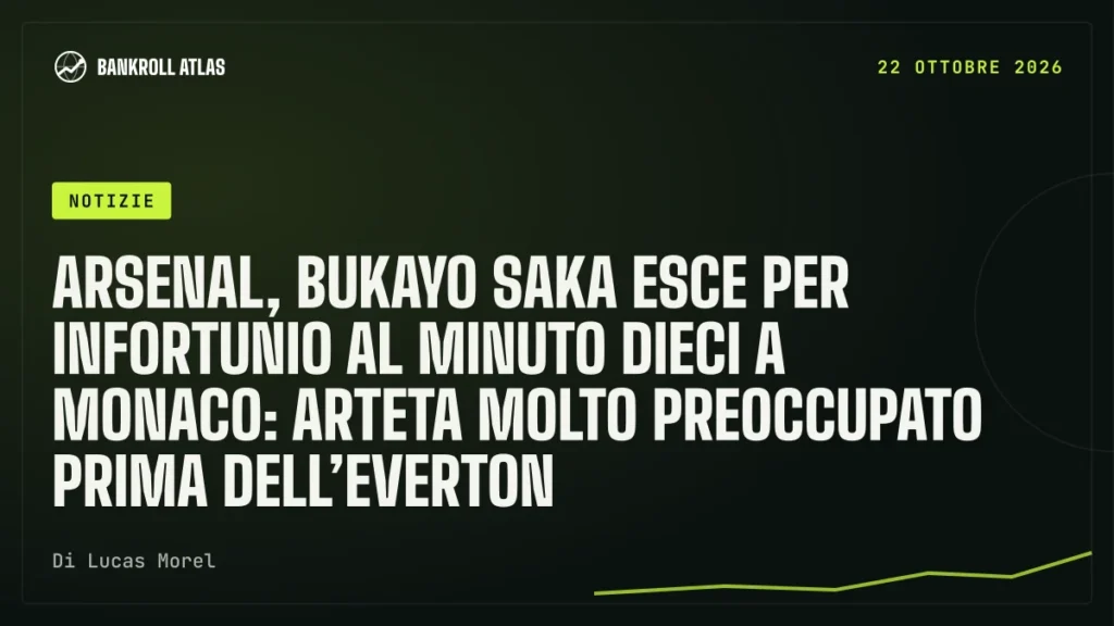 Arsenal, Bukayo Saka esce per infortunio al minuto dieci a Monaco: Arteta molto preoccupato prima dell’Everton
