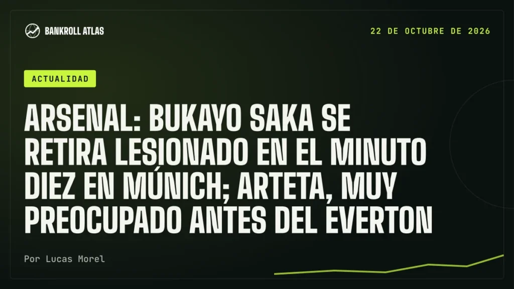 Arsenal: Bukayo Saka se retira lesionado en el minuto diez en Múnich; Arteta, muy preocupado antes del Everton