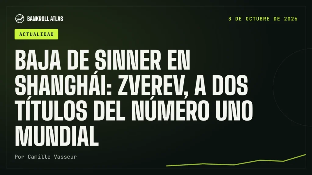 Baja de Sinner en Shanghái: Zverev, a dos títulos del número uno mundial
