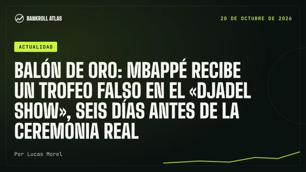 Balón de Oro: Mbappé recibe un trofeo falso en el «Djadel Show», seis días antes de la ceremonia real
