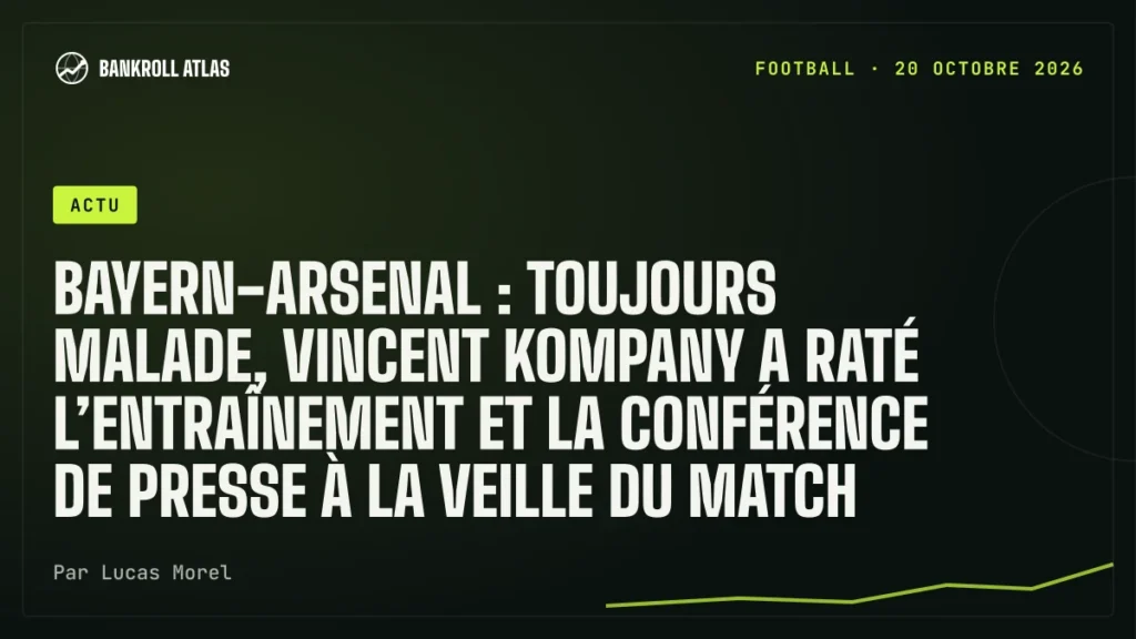 Bayern-Arsenal : toujours malade, Vincent Kompany a raté l’entraînement et la conférence de presse à la veille du match