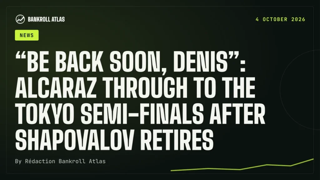 “Be back soon, Denis”: Alcaraz through to the Tokyo semi-finals after Shapovalov retires