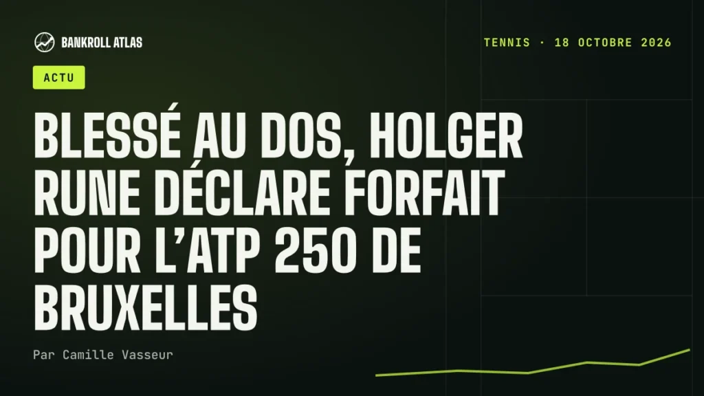Blessé au dos, Holger Rune déclare forfait pour l’ATP 250 de Bruxelles