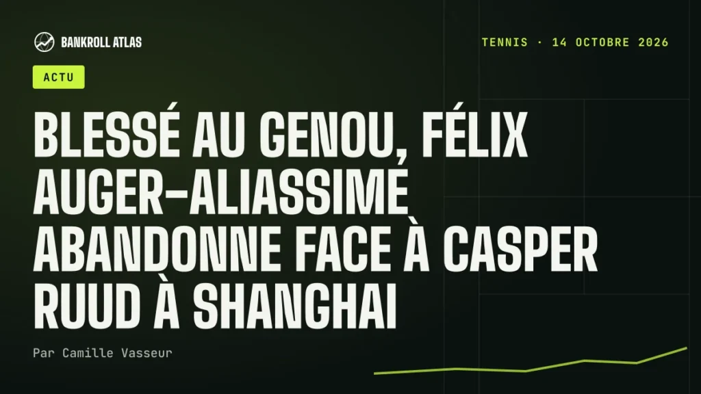 Blessé au genou, Félix Auger-Aliassime abandonne face à Casper Ruud à Shanghai
