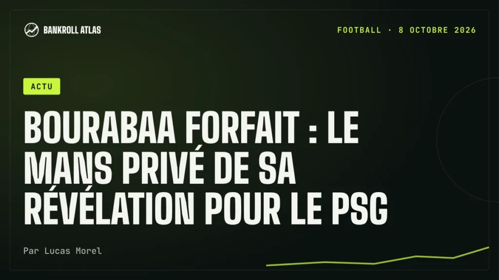 Bourabaa forfait : le Mans privé de sa révélation pour le PSG