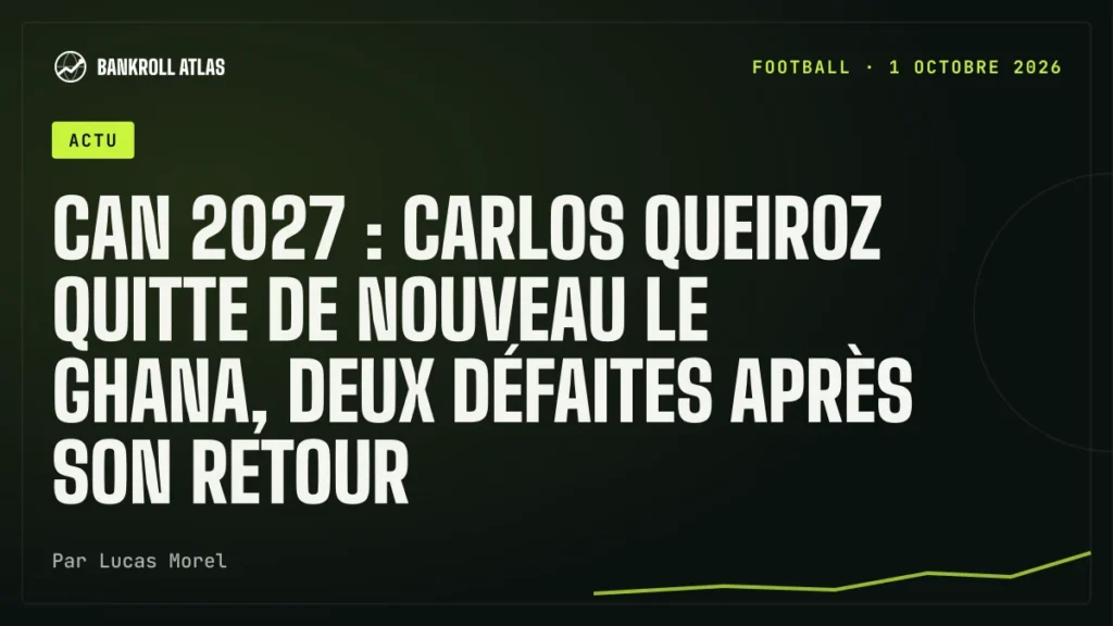 CAN 2027 : Carlos Queiroz quitte de nouveau le Ghana, deux défaites après son retour