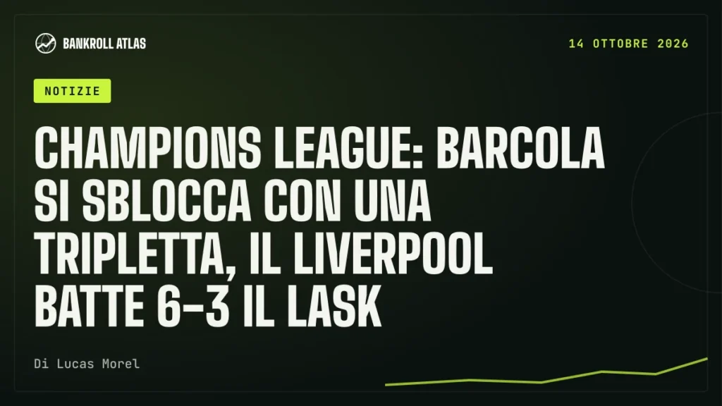 Champions League: Barcola si sblocca con una tripletta, il Liverpool batte 6-3 il LASK