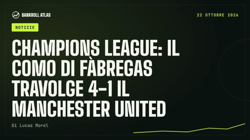 Champions League: il Como di Fàbregas travolge 4-1 il Manchester United