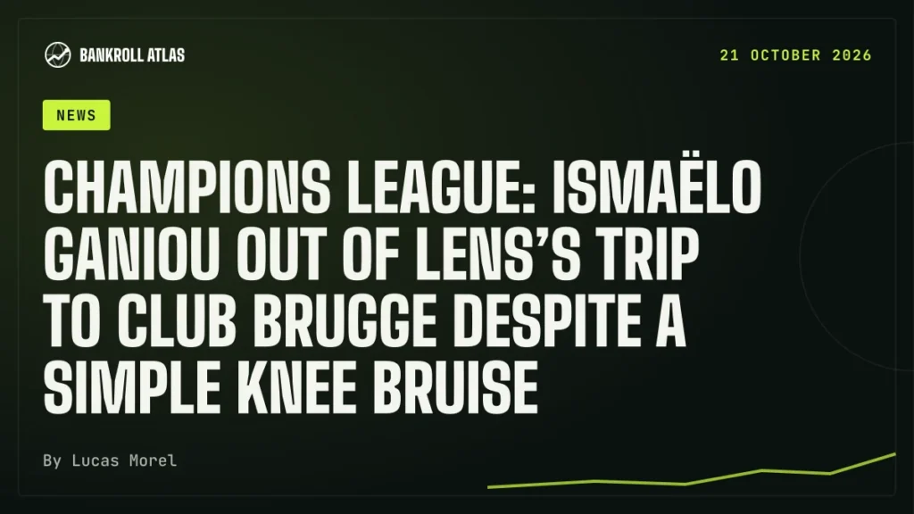 Champions League: Ismaëlo Ganiou out of Lens’s trip to Club Brugge despite a simple knee bruise