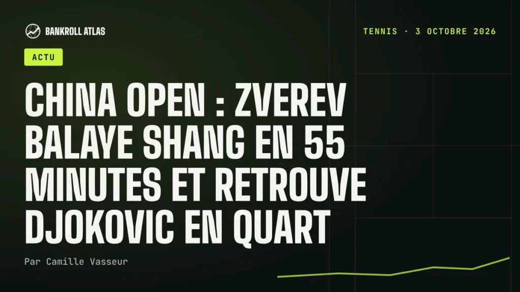 China Open : Zverev balaye Shang en 55 minutes et retrouve Djokovic en quart