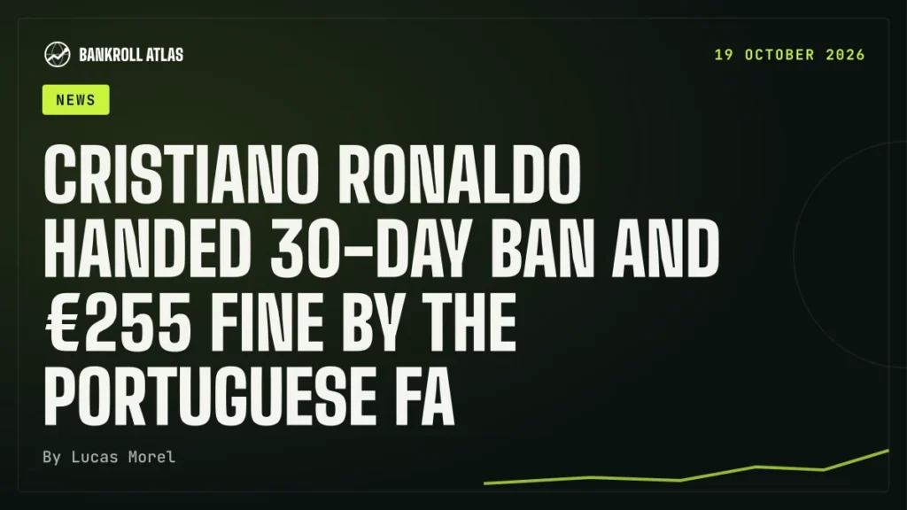 Cristiano Ronaldo handed 30-day ban and €255 fine by the Portuguese FA