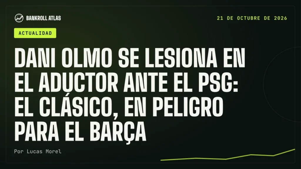Dani Olmo se lesiona en el aductor ante el PSG: el Clásico, en peligro para el Barça