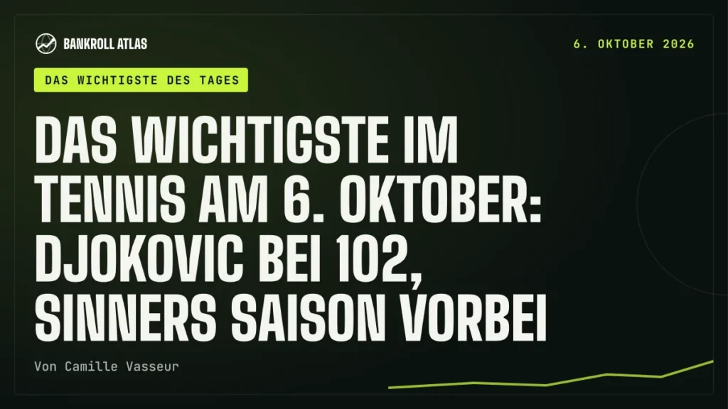Das Wichtigste im Tennis am 6. Oktober: Djokovic bei 102, Sinners Saison vorbei