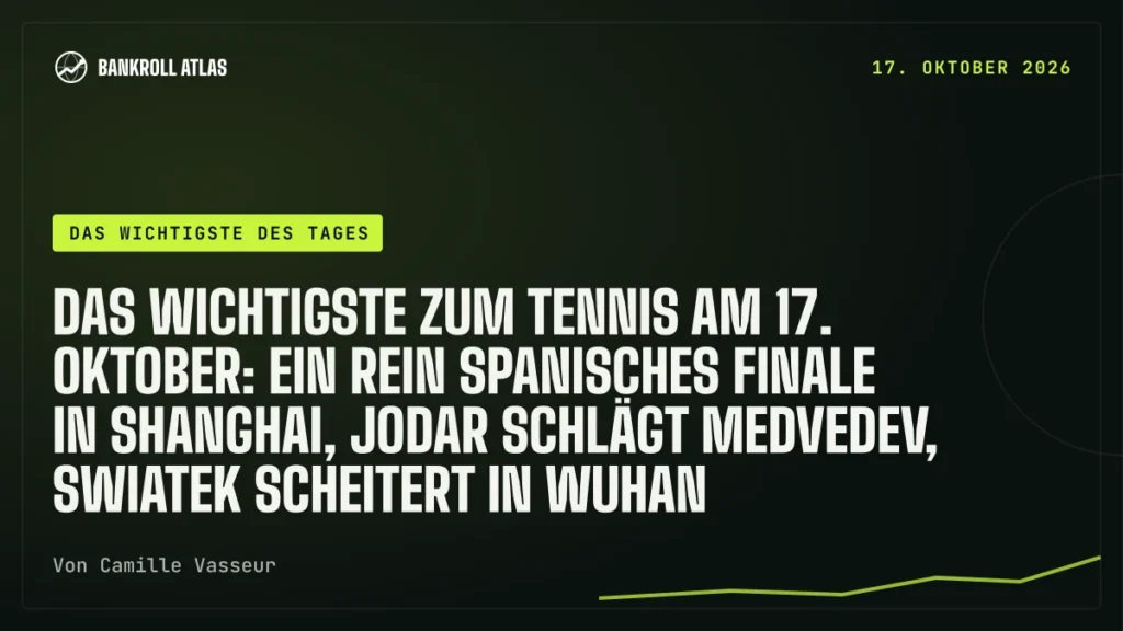 Das Wichtigste zum Tennis am 17. Oktober: ein rein spanisches Finale in Shanghai, Jodar schlägt Medvedev, Swiatek scheitert in Wuhan