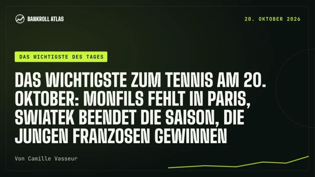 Das Wichtigste zum Tennis am 20. Oktober: Monfils fehlt in Paris, Swiatek beendet die Saison, die jungen Franzosen gewinnen