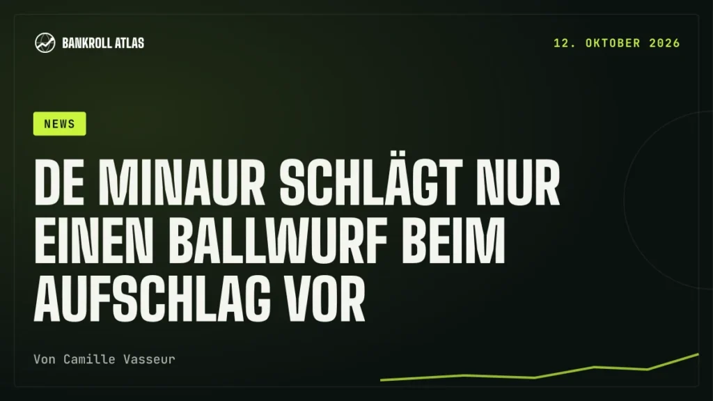 De Minaur schlägt nur einen Ballwurf beim Aufschlag vor