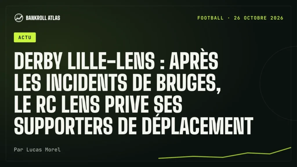 Derby Lille-Lens : après les incidents de Bruges, le RC Lens prive ses supporters de déplacement