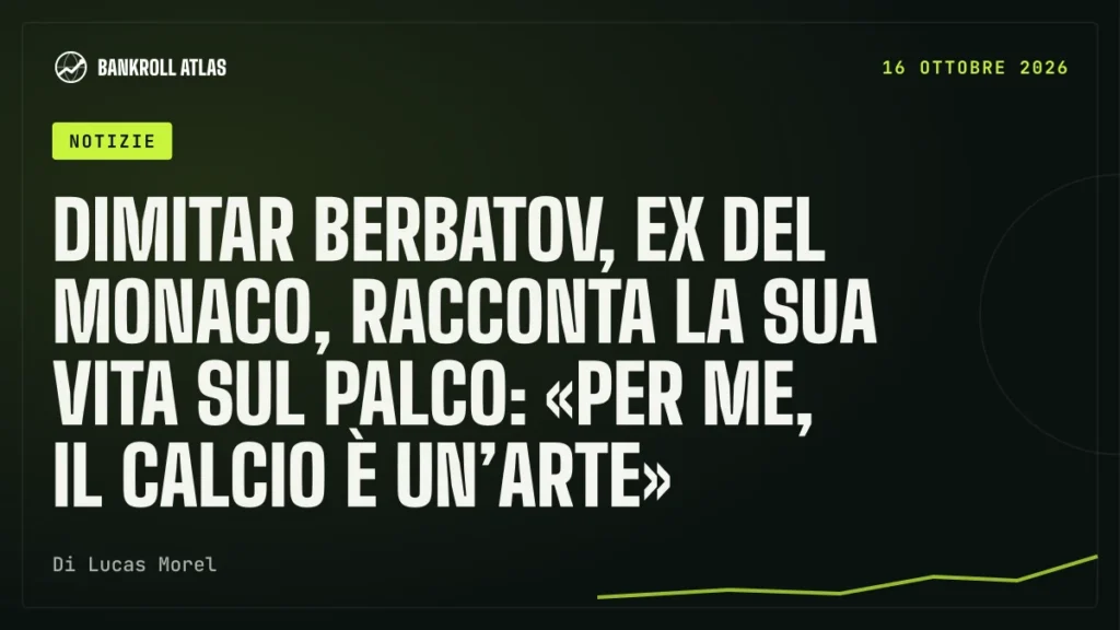 Dimitar Berbatov, ex del Monaco, racconta la sua vita sul palco: «Per me, il calcio è un’arte»