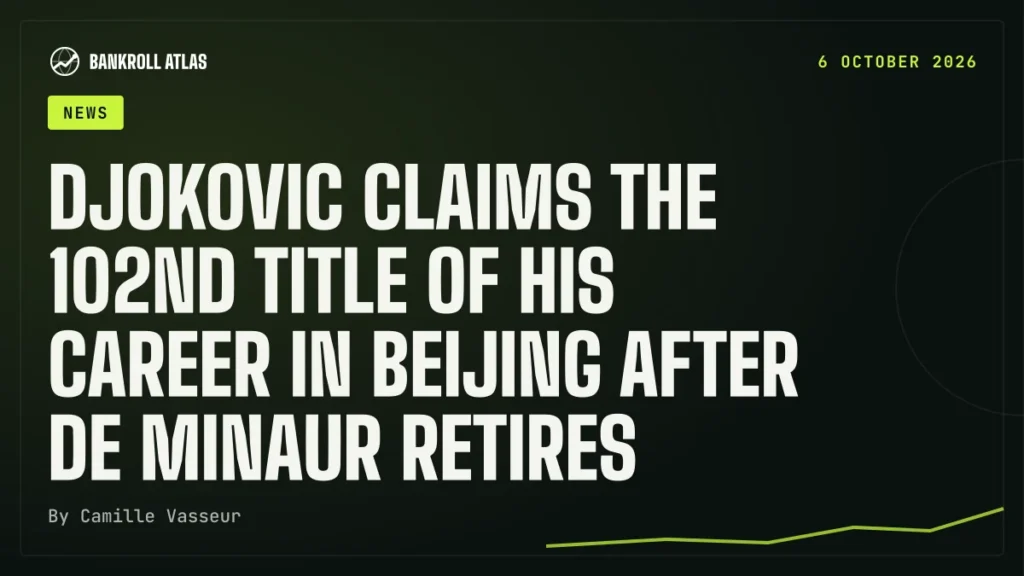 Djokovic claims the 102nd title of his career in Beijing after De Minaur retires