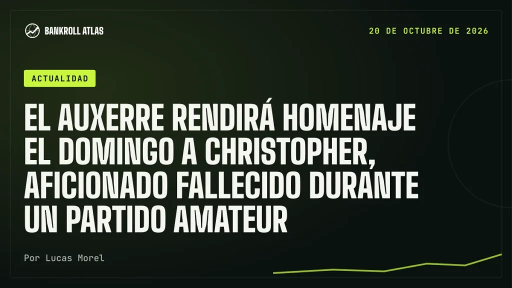 El Auxerre rendirá homenaje el domingo a Christopher, aficionado fallecido durante un partido amateur