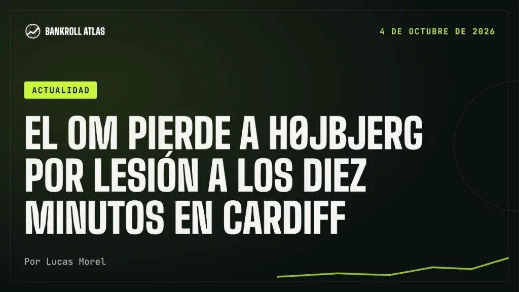El OM pierde a Højbjerg por lesión a los diez minutos en Cardiff