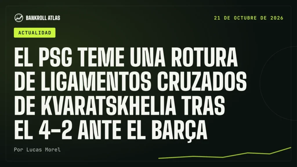 El PSG teme una rotura de ligamentos cruzados de Kvaratskhelia tras el 4-2 ante el Barça