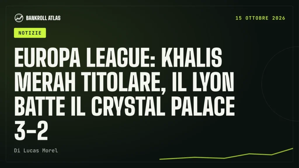 Europa League: Khalis Merah titolare, il Lyon batte il Crystal Palace 3-2