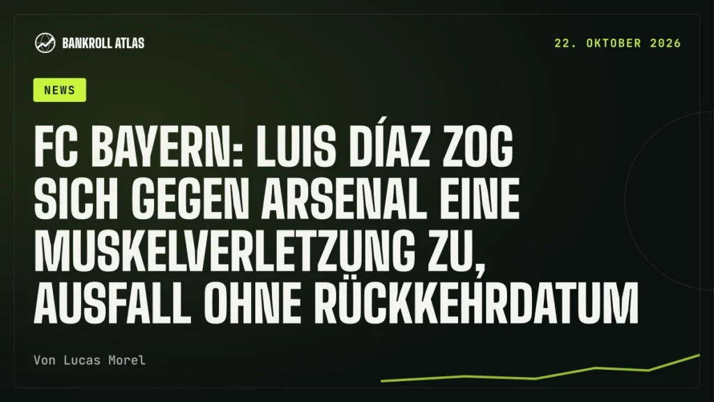FC Bayern: Luis Díaz zog sich gegen Arsenal eine Muskelverletzung zu, Ausfall ohne Rückkehrdatum