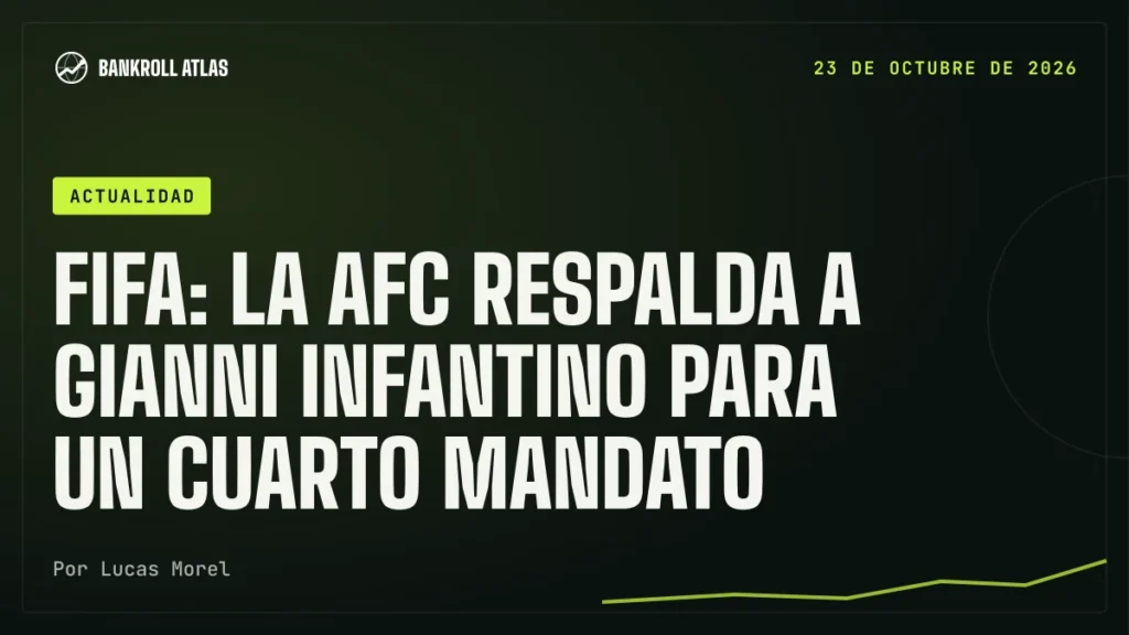 FIFA: la AFC respalda a Gianni Infantino para un cuarto mandato