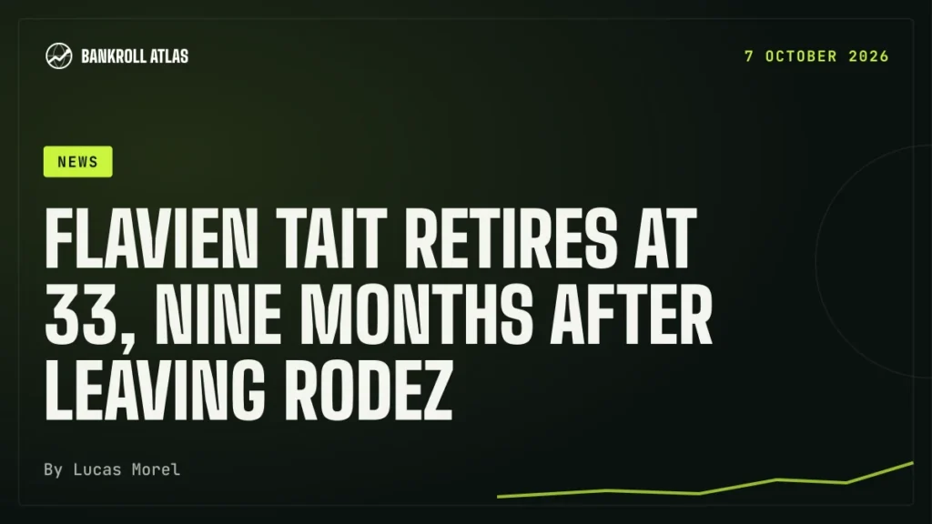 Flavien Tait retires at 33, nine months after leaving Rodez