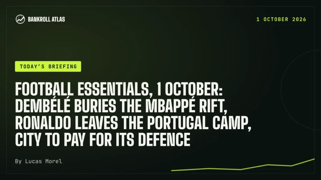 Football essentials, 1 October: Dembélé buries the Mbappé rift, Ronaldo leaves the Portugal camp, City to pay for its defence