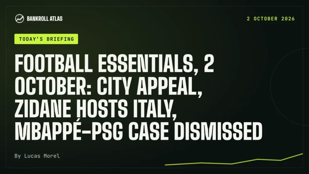 Football essentials, 2 October: City appeal, Zidane hosts Italy, Mbappé-PSG case dismissed