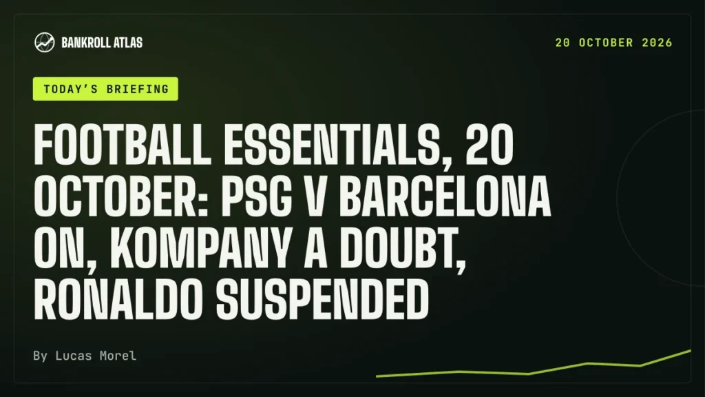 Football essentials, 20 October: PSG v Barcelona on, Kompany a doubt, Ronaldo suspended