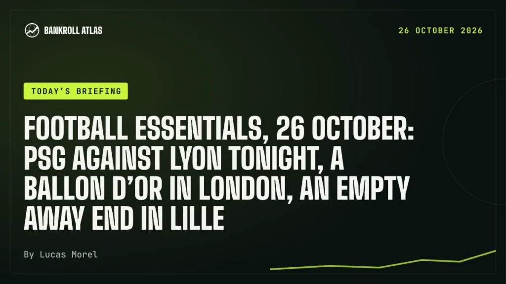 Football essentials, 26 October: PSG against Lyon tonight, a Ballon d’Or in London, an empty away end in Lille