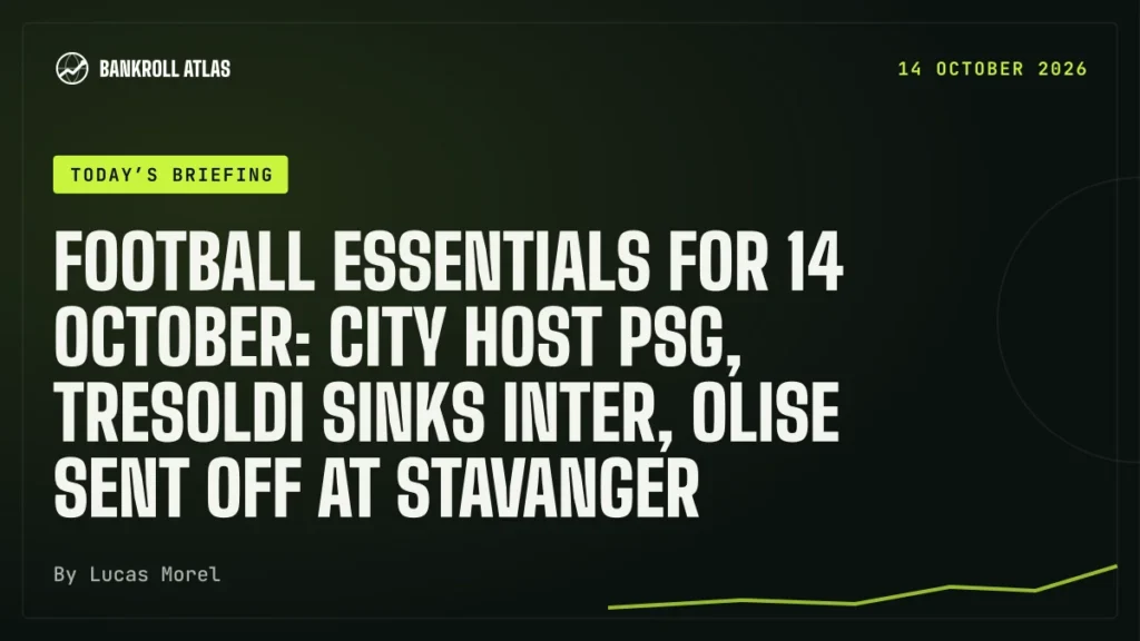 Football essentials for 14 October: City host PSG, Tresoldi sinks Inter, Olise sent off at Stavanger