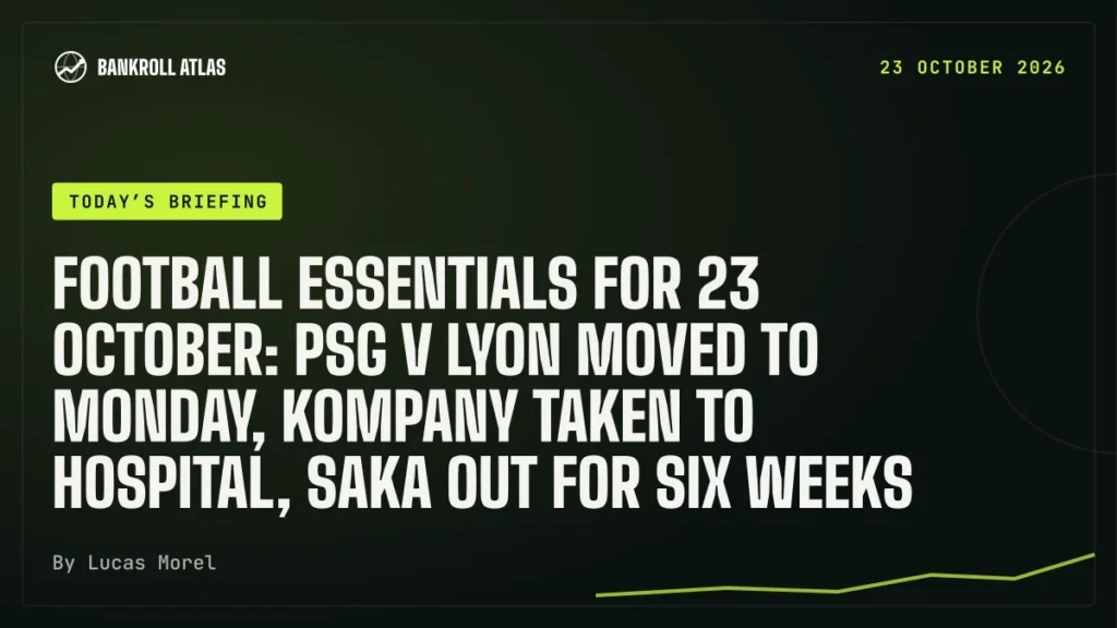 Football essentials for 23 October: PSG v Lyon moved to Monday, Kompany taken to hospital, Saka out for six weeks