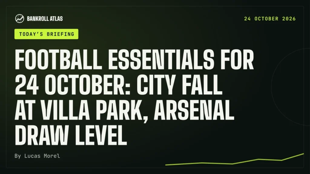 Football essentials for 24 October: City fall at Villa Park, Arsenal draw level