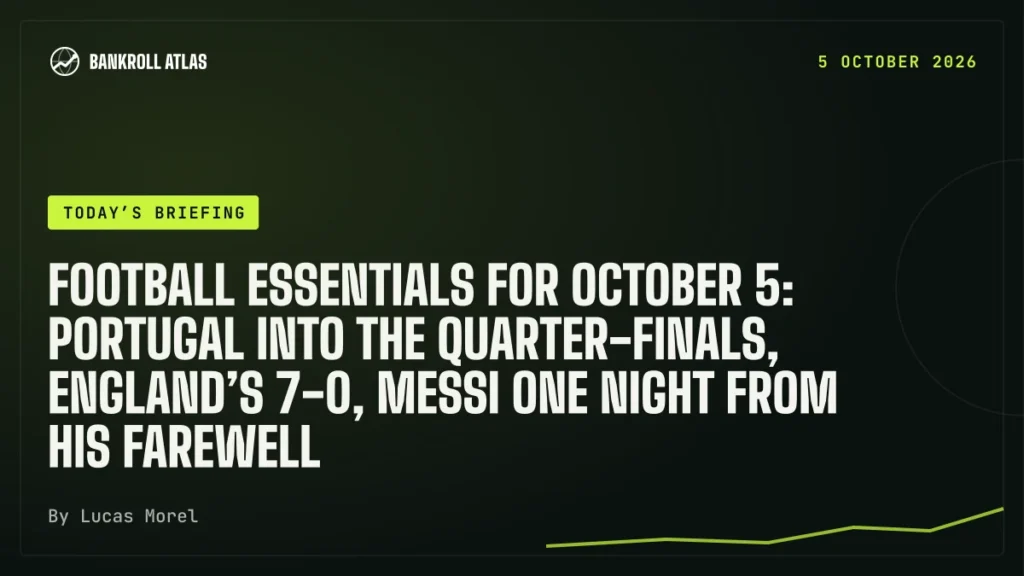 Football essentials for October 5: Portugal into the quarter-finals, England’s 7-0, Messi one night from his farewell