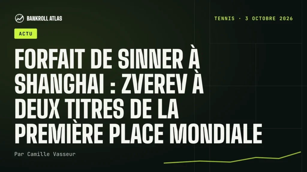 Forfait de Sinner à Shanghai : Zverev à deux titres de la première place mondiale