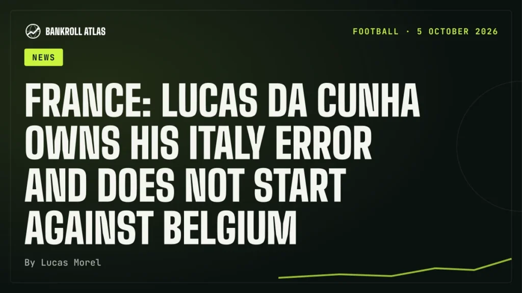 France: Lucas Da Cunha owns his Italy error and does not start against Belgium