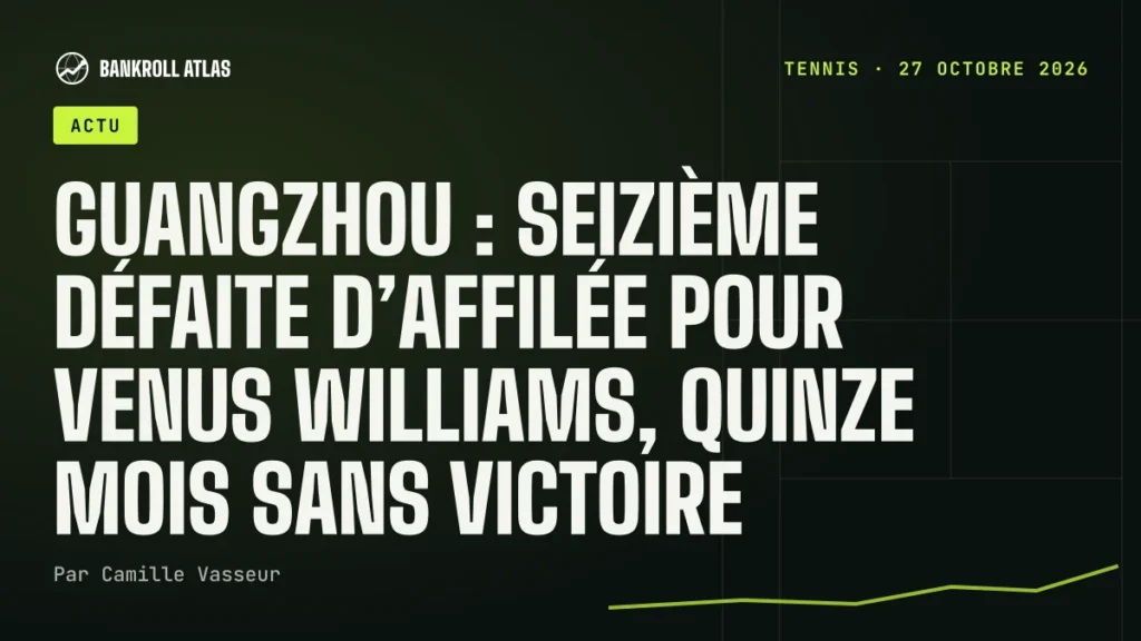 Guangzhou : seizième défaite d’affilée pour Venus Williams, quinze mois sans victoire