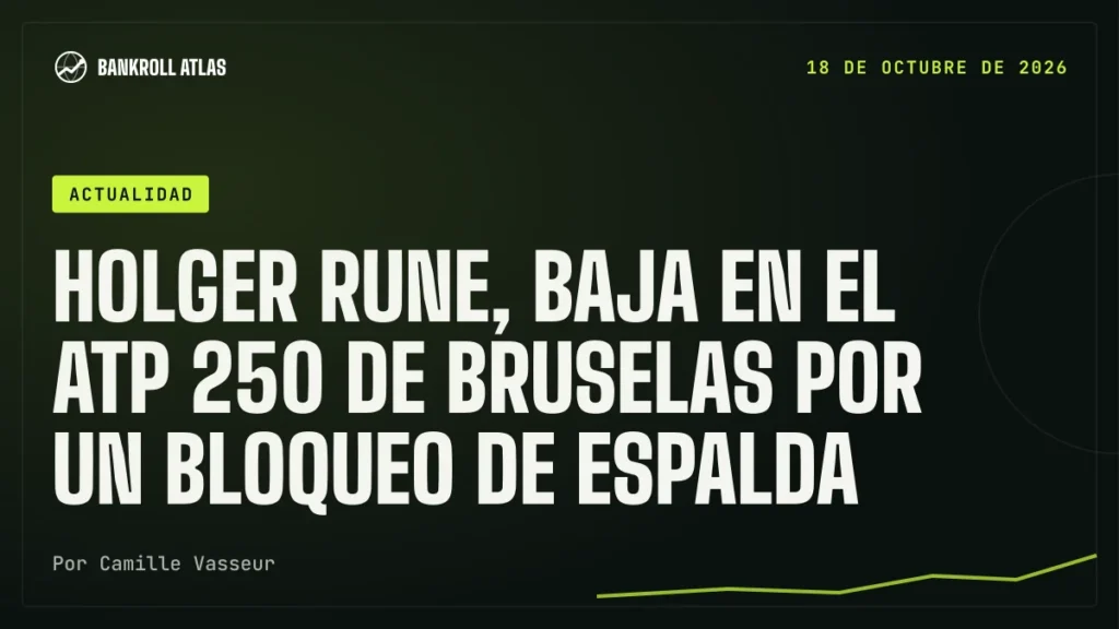 Holger Rune, baja en el ATP 250 de Bruselas por un bloqueo de espalda