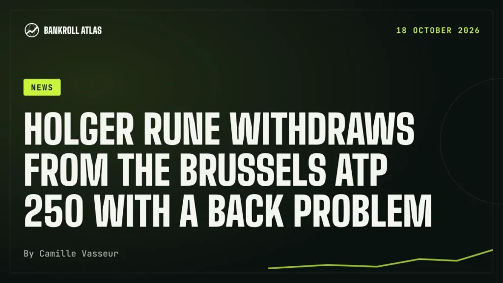 Holger Rune withdraws from the Brussels ATP 250 with a back problem